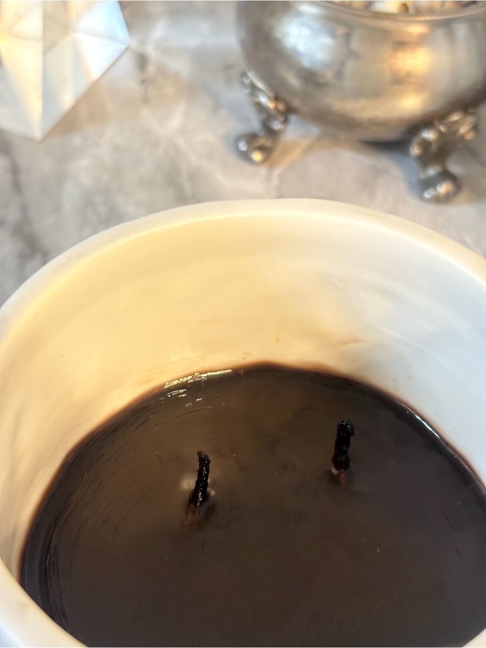 Jonathan Adler hashish candle White Embossed Leaf reuse stash jar after candle - Picture 3 of 8